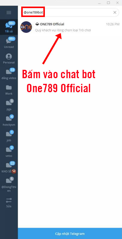 Tim-chat-bot-@one789bot-tren-telegram